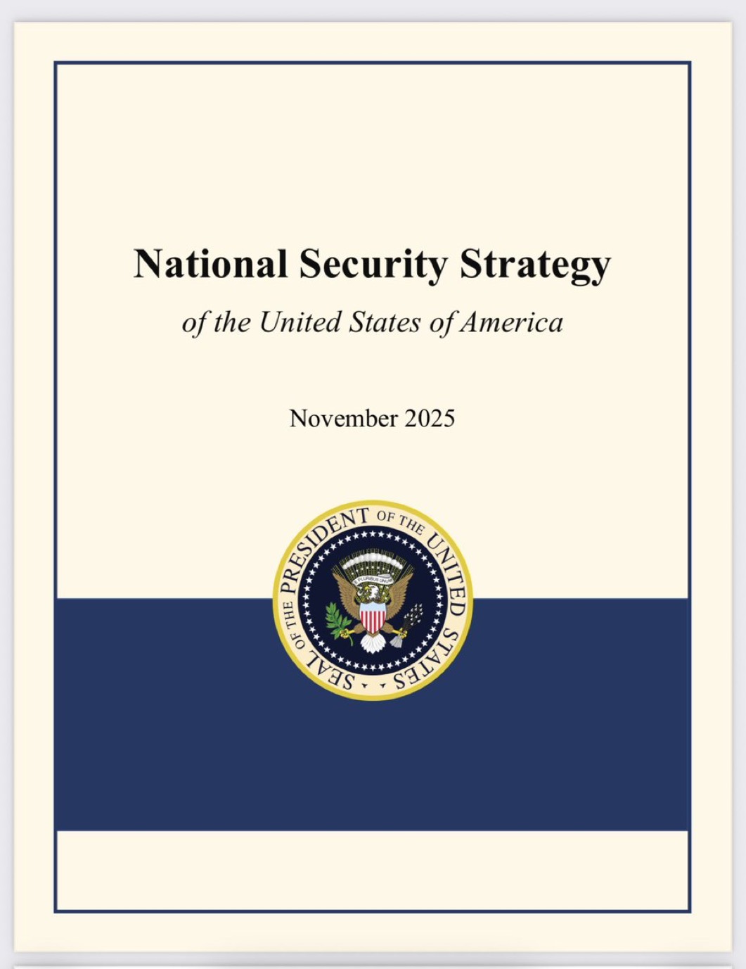 البيت الأبيض يصدر استراتيجية الأمن القومي الجديدة: «أميركا أولاً» تتحول إلى وثيقة رسمية